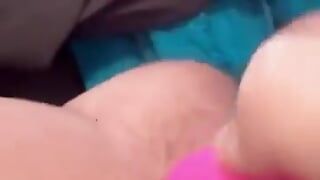 Miss69Peach solo-play with a vibrator