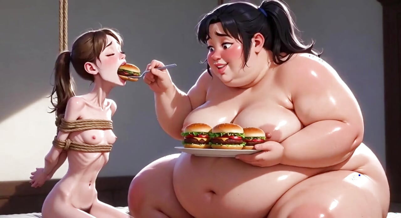 체중 증가 굴욕 - 마른 피디를 채우는 뚱뚱한 여자