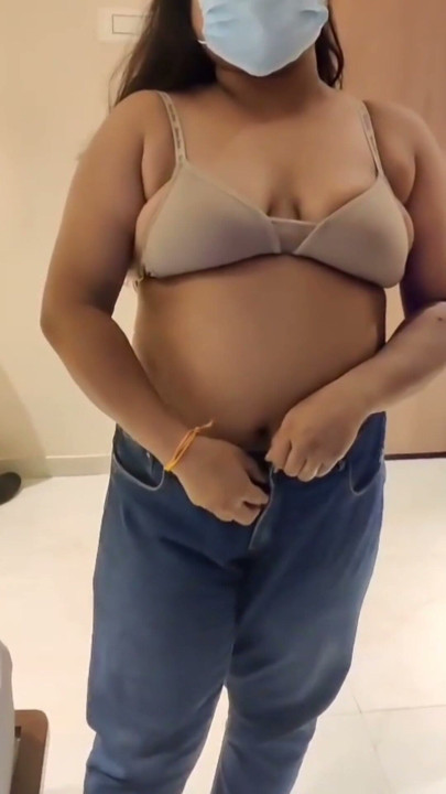 18 Year old desi Student Riyanshi showing her Big Natural Tits and fingering her Tight Pussy Homemade Video | Clip 1