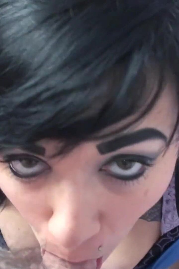 Christine with the huge tits sucks like a goddess