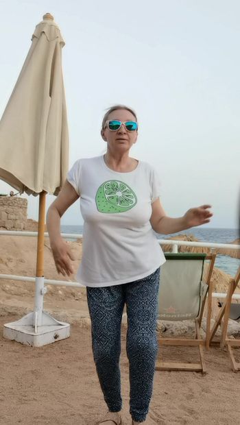 Granny on the beach