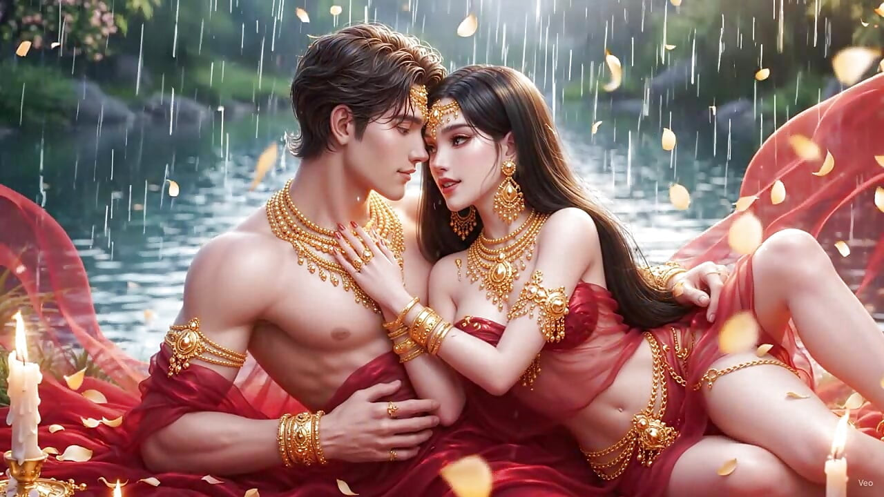 Intensive nahaufnahme desi-paar küssen - gold schmuck wali sexy indisches mädchen aur muskulöser junge ki volle leidenschaft