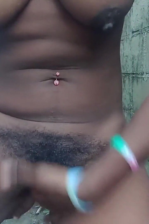 Nude Rubbing Fingering My Hairy Pussy Outdoors Moaning Squirting Orgasms