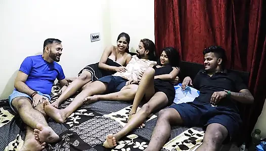 HADCORE FUCKING WITH FREINDS, GANBANG INDIAN DESI SEX WITH BEAUTIFUL GIRLS