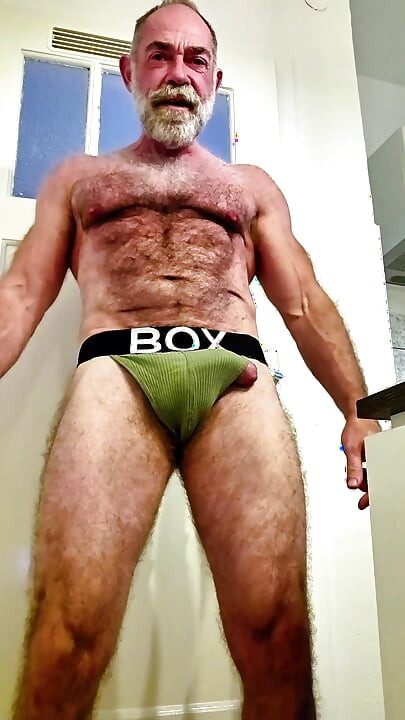 Hairy Man Tries Jockstrap