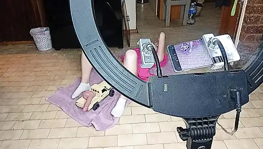 College Girl Gets Her Pussy Fucked with Rc Car