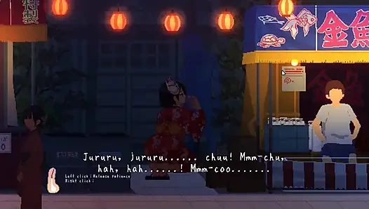 Hentai Game – Big Boobs Country Girl Sex at Festival - All CG Scenes