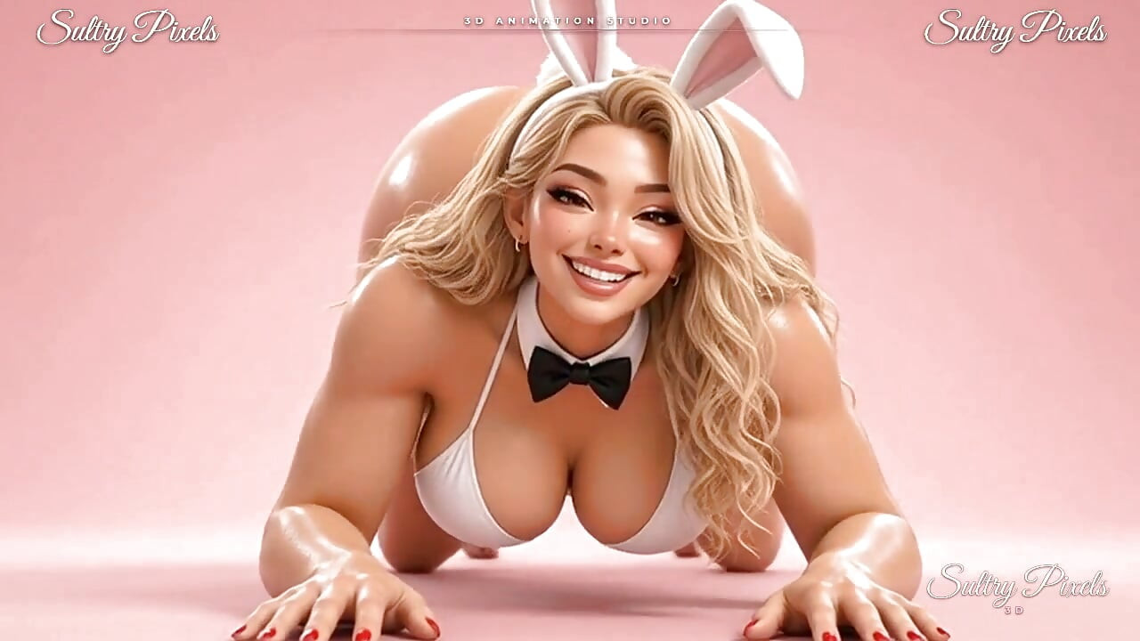 Chica de conejita rubia gigante te muestra sus enormes suelas aceitadas - giganta en primer plano se burlan de