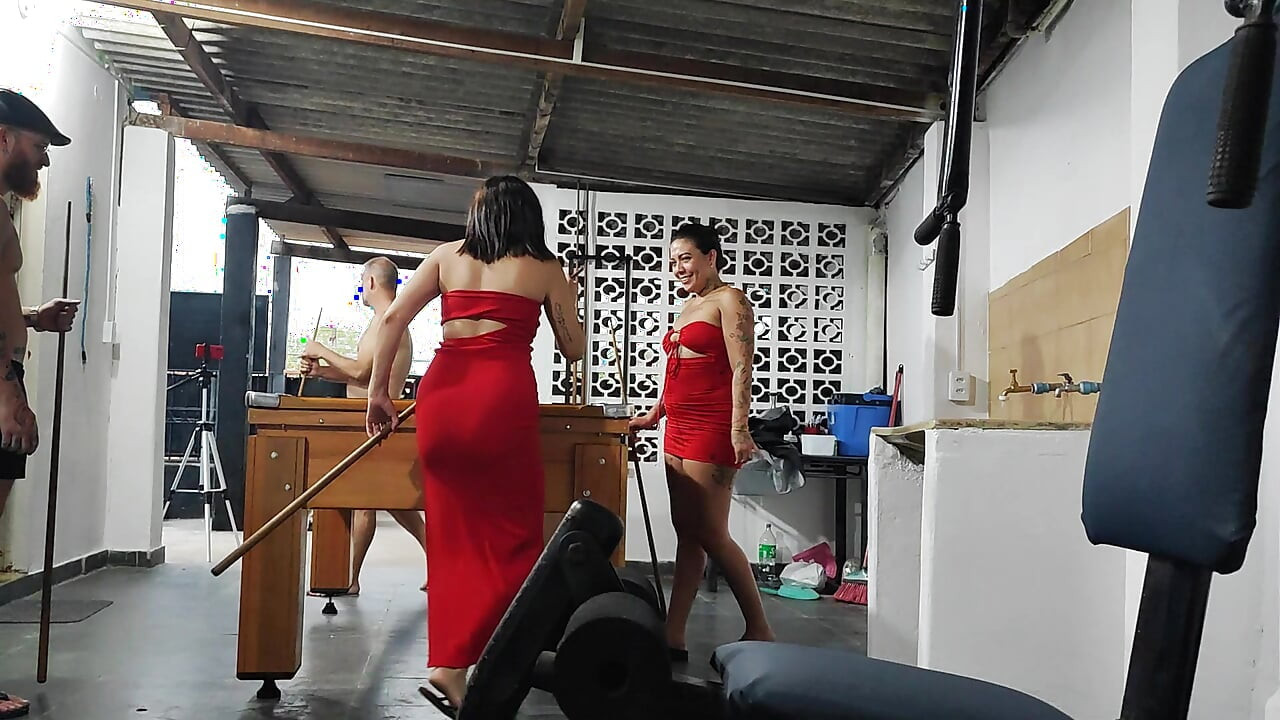 Playing Pool with the Stepsisters, Two Big Asses