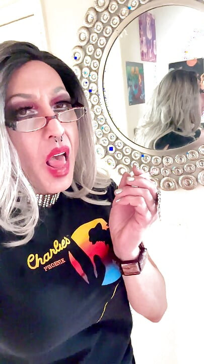 Beautiful Trans Marilyn Home Tease Smoking Fetish