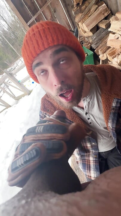 Hired Hauler Seduced by Hung Trans Girl for Bareback Woodshed Fuck - Vanniall Interracial POV Blowjob Anal
