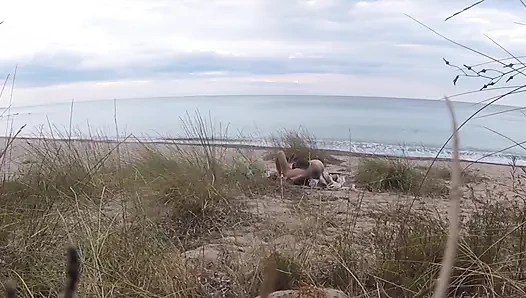 French Teacher Slut Blowjob Amateur on Nude Beach Front Stranger with Cumshot - Misscreamy