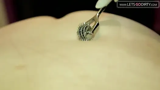 Horny man gets tormented while hands and legs are bound