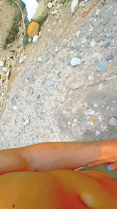 Beach Facial with Friends Wife-slow Mo Cumshot