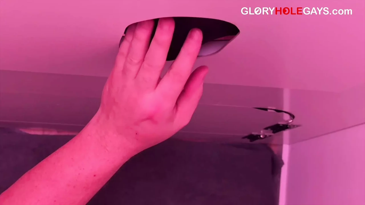 Married family man only finishes at the gloryhole – when his cock is tied