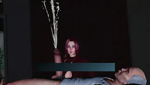 İri güzel kadın Megan kayınpederini kahve fincanı ile boşaltıyor