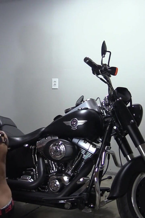 Fucking my submissive on my Harley, cigar smoking!