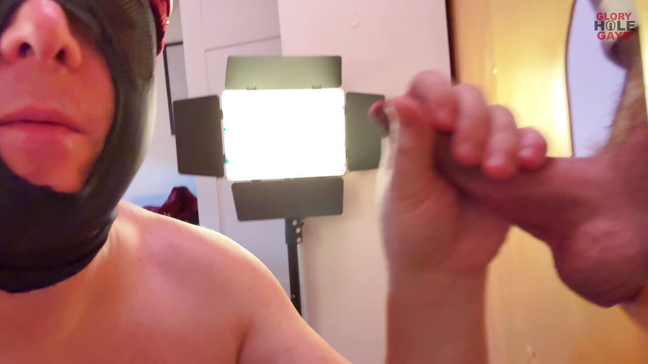 Horny young man with horny cock and long foreskin