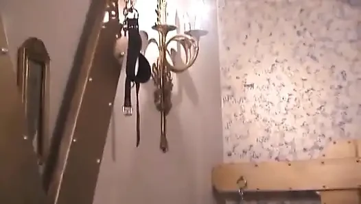 Hot girl gets tits pegged while she is in bondage