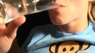 Spermashot i glas