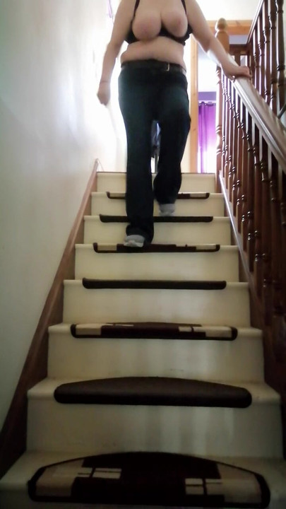 Going down stairs