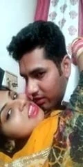 Romantic Aunty kiss