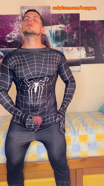 My Spiderman Cock Cums Like A Copter
