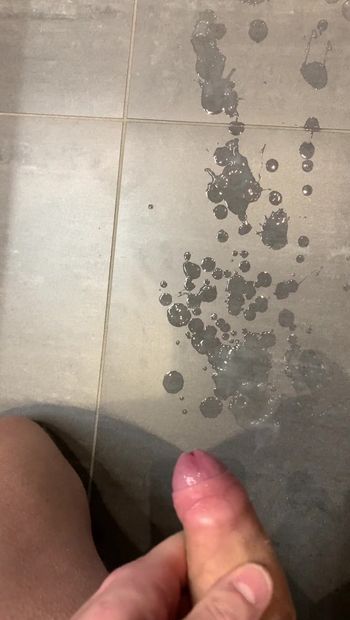 Big cumshot on floor