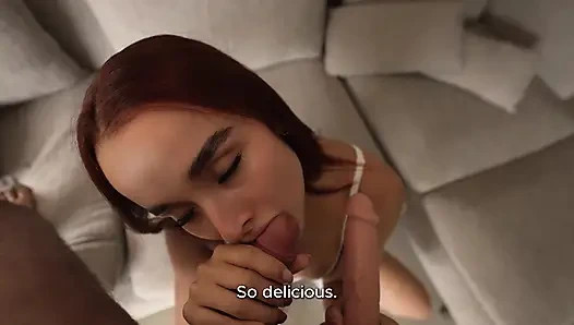 Caught my SEXY STEPSIS masturbating so i join her! POV - Abella Olsen