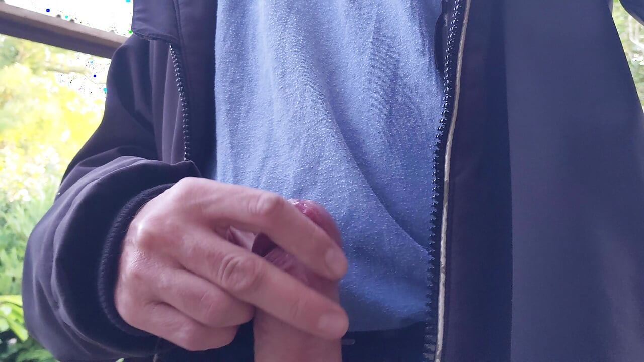 Big Uncut Cock Close up Outdoor Masturbation Wearing Denim Shorts - Rockardglans