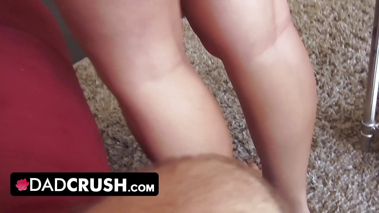 Dadcrush - Lusty Brunette Babe with Big Ass Turns Movie Night Into Hardcore Fucking Scene