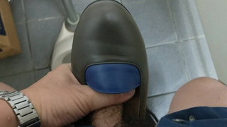 Fuck and cum in colleague's shoes