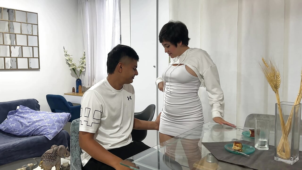I Invite My Big Ass Latina Stepsister to Eat Dessert and She Ends up Eating My Huge and Delicious Cock