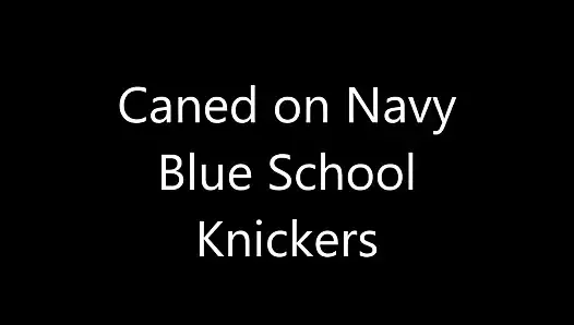 Caned on Navy Knickers