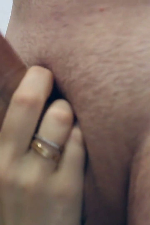 Close-up wife spies on a friend in the shower and sucks swallows cum