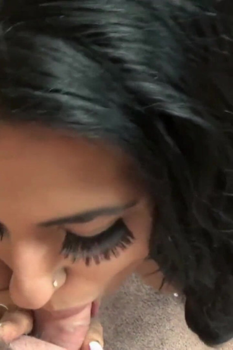 Stella Carter gives Logan a blowjob