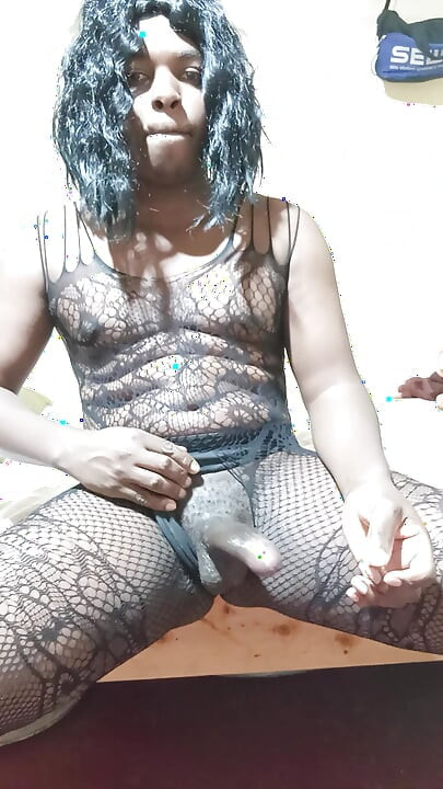 Cute crossdresser cer solo masturbation and cumshot