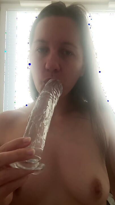 Blowjob, kristall-dildo