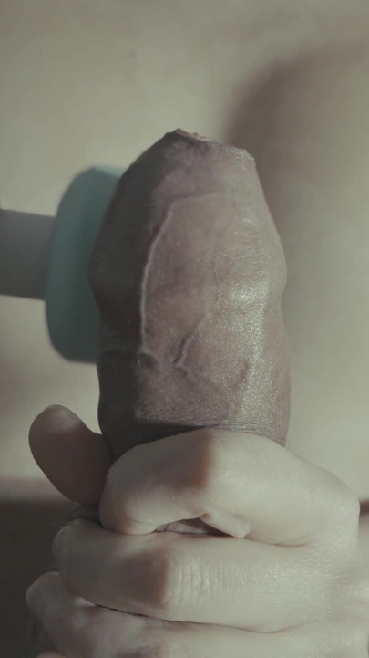 First I Use My Vibrator to Make Him Cum Slowly, Then, with His Cum All Over Me, I Use It to Give Myself a Great Orgasm
