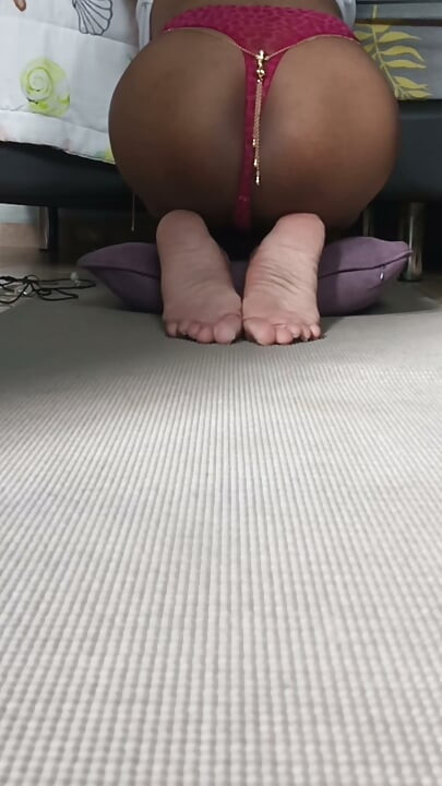 TS Domme Mat Duty POV: Kneeling Rear Worship with Bare Soles and Erotic Jewelry Worship