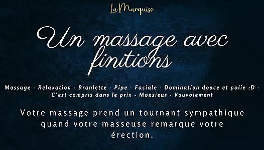 [Französischer Audio-Porno] Gut, lange von deiner masseuse, die deine erektion bemerkt