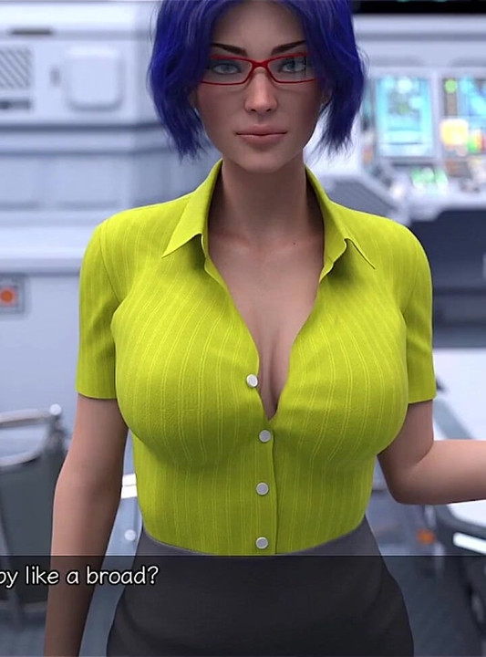Stranded in Space - milf de cabelos azuis quer falar