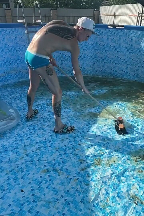 #395 Boss Fucks Guy at the Bottom of the Pool While Neighbors Watch Them