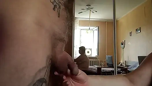 Fat girl sucks and jerks off my cock 2