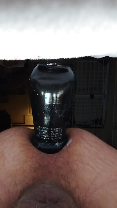 Plug anal close-up de cima