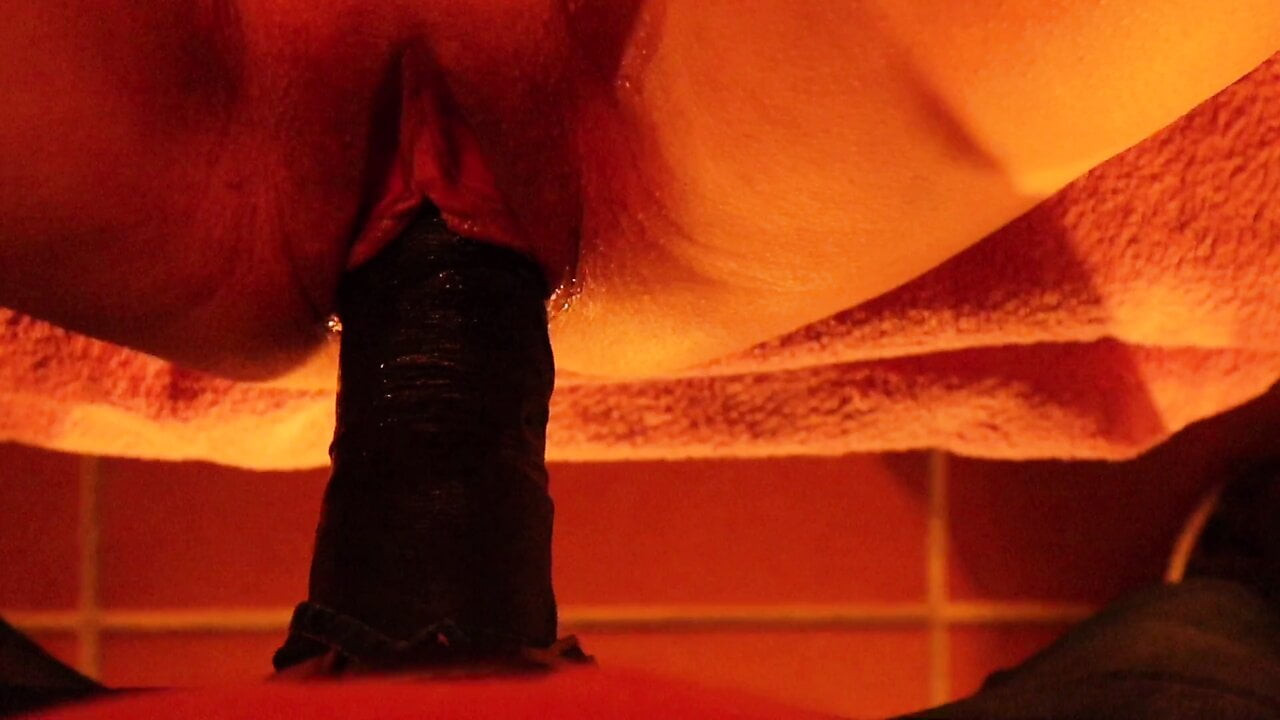 With a big dildo