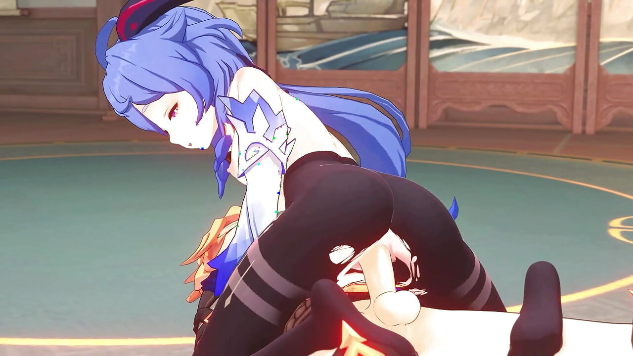 Genshin Impact - Ganyu en Aether gepassioneerde seksscène - 3D Hentai-animatie