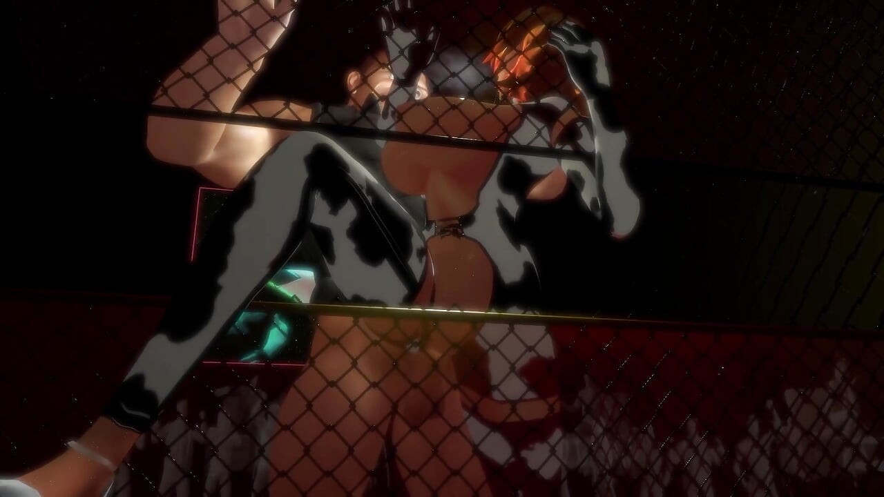 Anime Cow Girl Pounded Hard Against the Cage