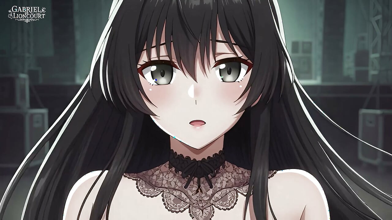 Goth Girl Fan Fucks Rockstar Backstage  - Hentai