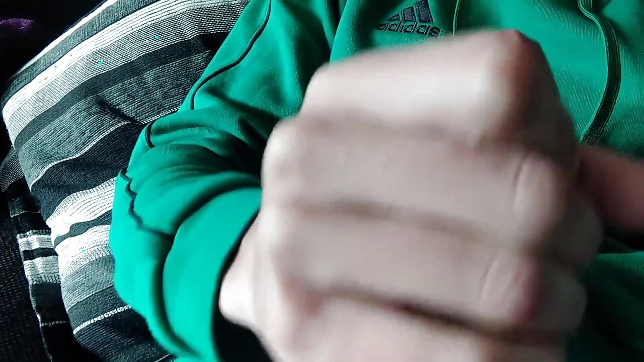 Huge Veiny Cock Is Jerked on the Couch Until He Cums, We Watch a Movie?